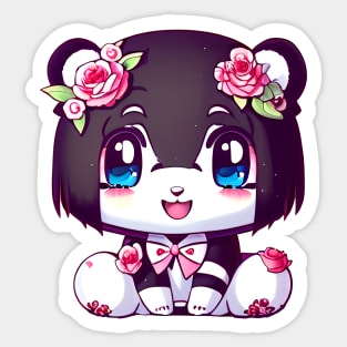 Cute kawaii panda bear Sticker